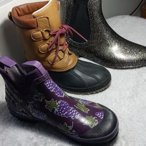 3pairs of rain boots as bundle